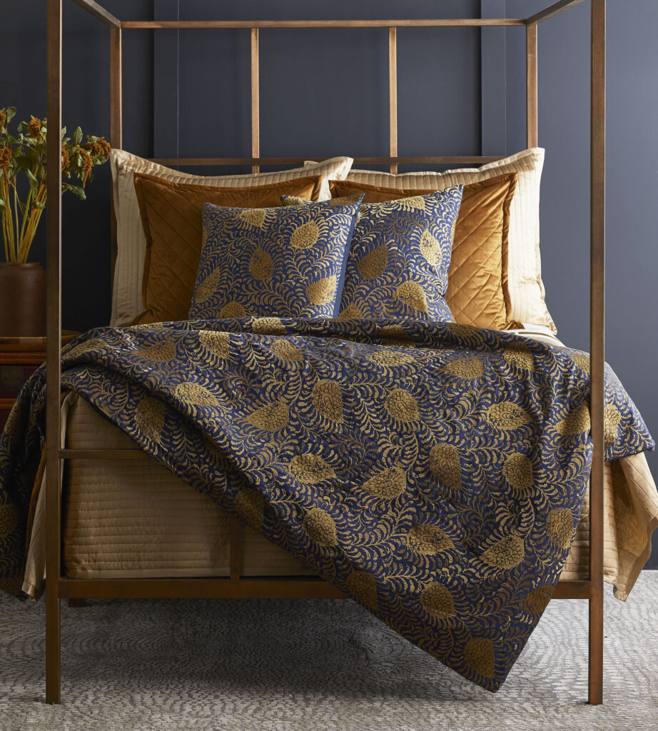 Kinrande Bedding Collection by Ann Gish inspired by Asian Art, designer bedding 
